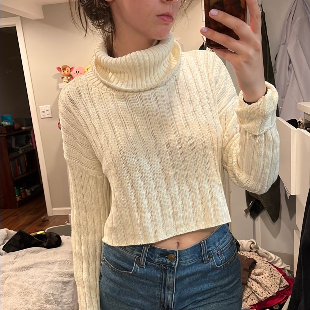 Cozy Cream Turtleneck Sweater